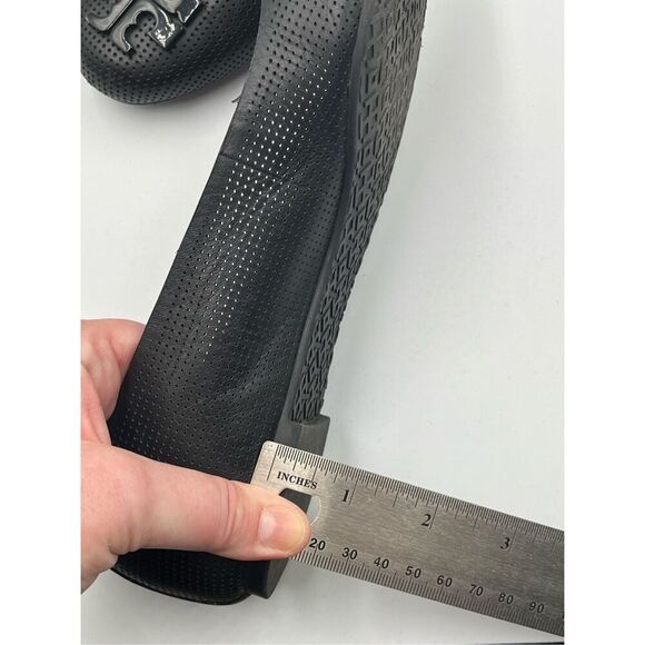 Tory Burch Lowell 2 Perforated Black Leather Ballerina Ballet Flat w Logo Size 7 - Picture 12 of 13